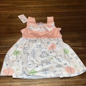 New Pete+Lucy Adorable Bear Print Baby Dress size 0-6